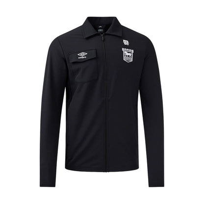 Black - Front - Umbro Mens 24-25 Ipswich Town FC Jacket