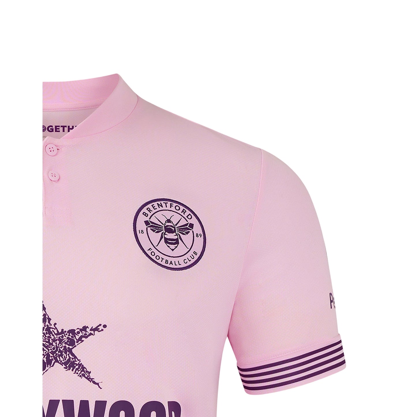 Pink - Side - Umbro Womens-Ladies 24-25 Brentford FC Away Jersey
