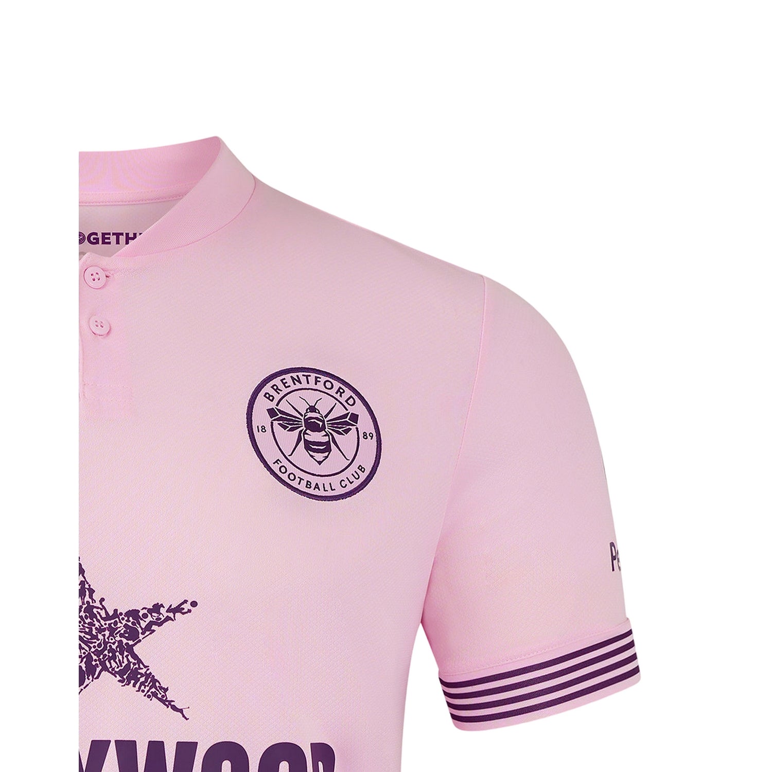 Pink - Side - Umbro Womens-Ladies 24-25 Brentford FC Away Jersey