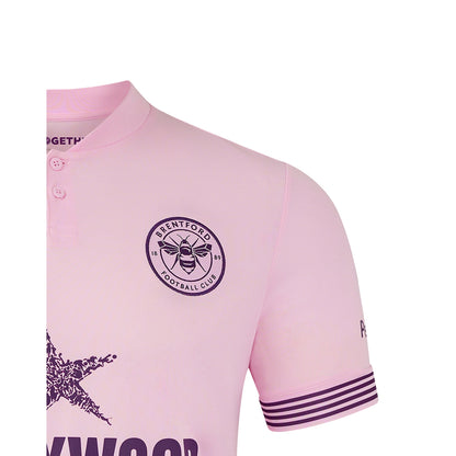 Pink - Side - Umbro Womens-Ladies 24-25 Brentford FC Away Jersey