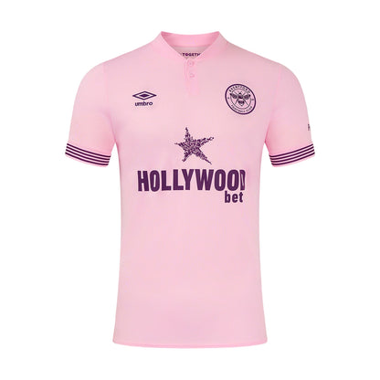 Pink - Front - Umbro Womens-Ladies 24-25 Brentford FC Away Jersey