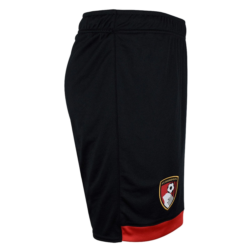 Black-Red - Side - Umbro Unisex Adult 24-25 AFC Bournemouth Home Shorts