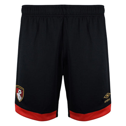 Black-Red - Front - Umbro Unisex Adult 24-25 AFC Bournemouth Home Shorts
