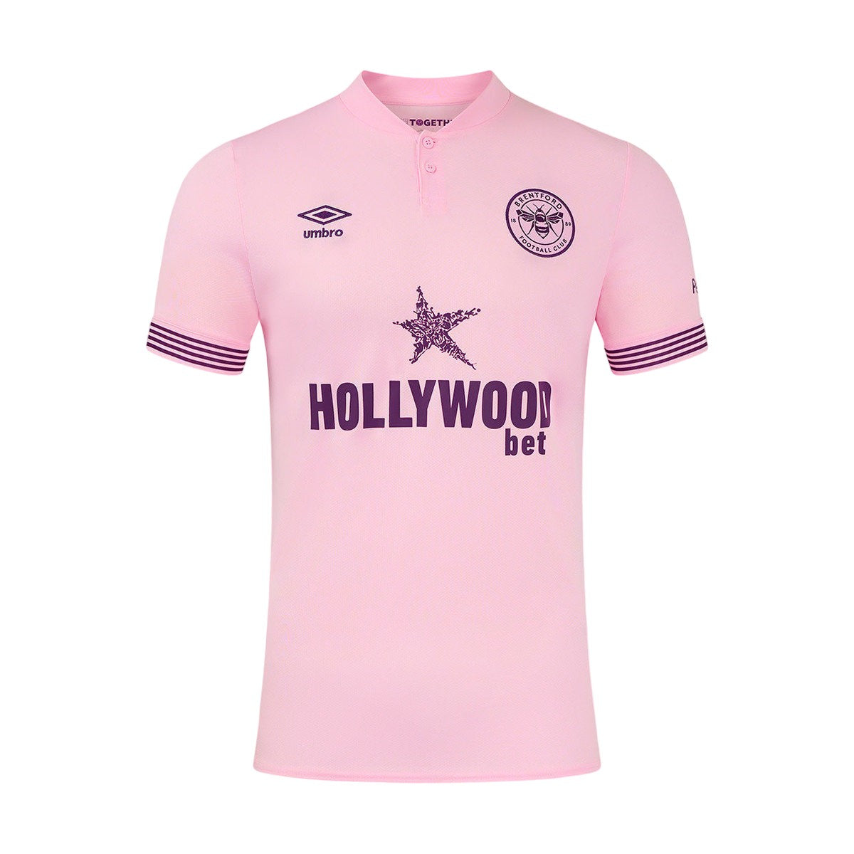 Light Pink - Front - Umbro Childrens-Kids 24-25 Brentford FC Away Jersey