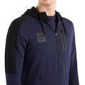Peacoat-Black - Side - Umbro Mens Terrace Half Zip Hoodie