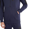 Peacoat-Black - Lifestyle - Umbro Mens Terrace Half Zip Hoodie