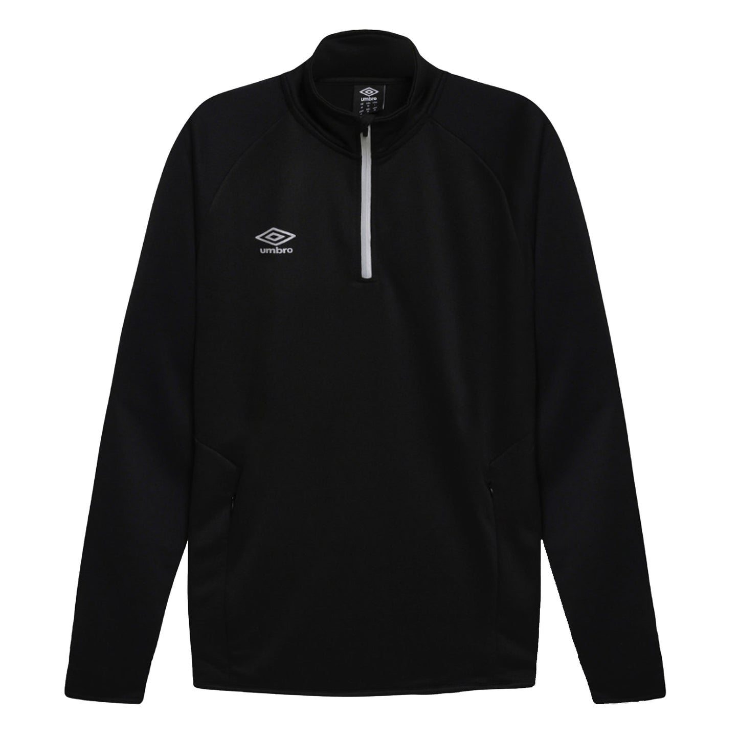 Black - Front - Umbro Mens Sportswear Quarter Zip Sweatshirt