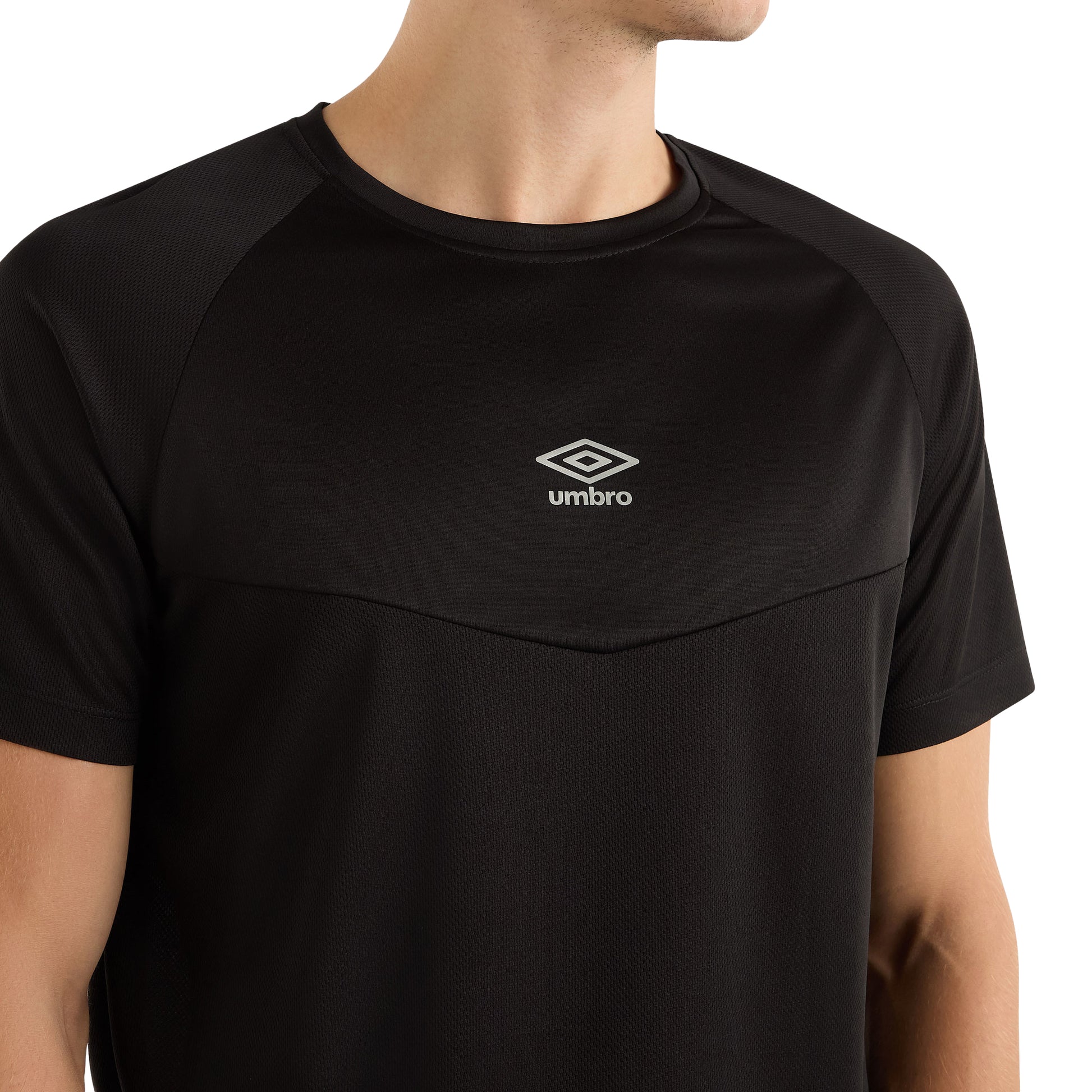 Black - Side - Umbro Mens Sportswear Raglan T-Shirt