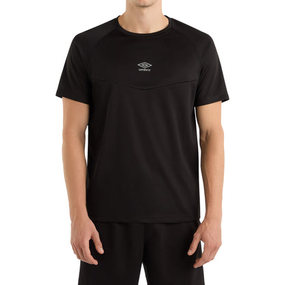 Black - Front - Umbro Mens Sportswear Raglan T-Shirt