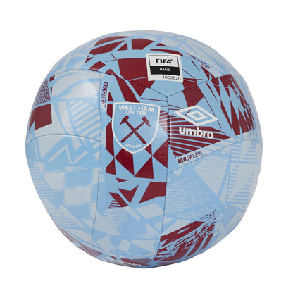 Cerulean-White-New Claret - Front - Umbro 24-25 Neo Swerve West Ham United FC Football