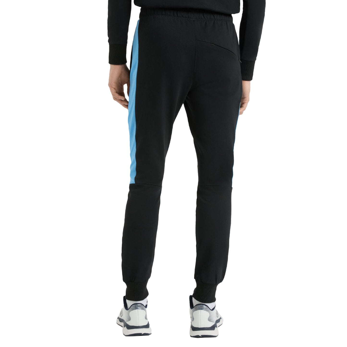 Black-Azure Blue - Side - Umbro Mens Terrace Jogging Bottoms