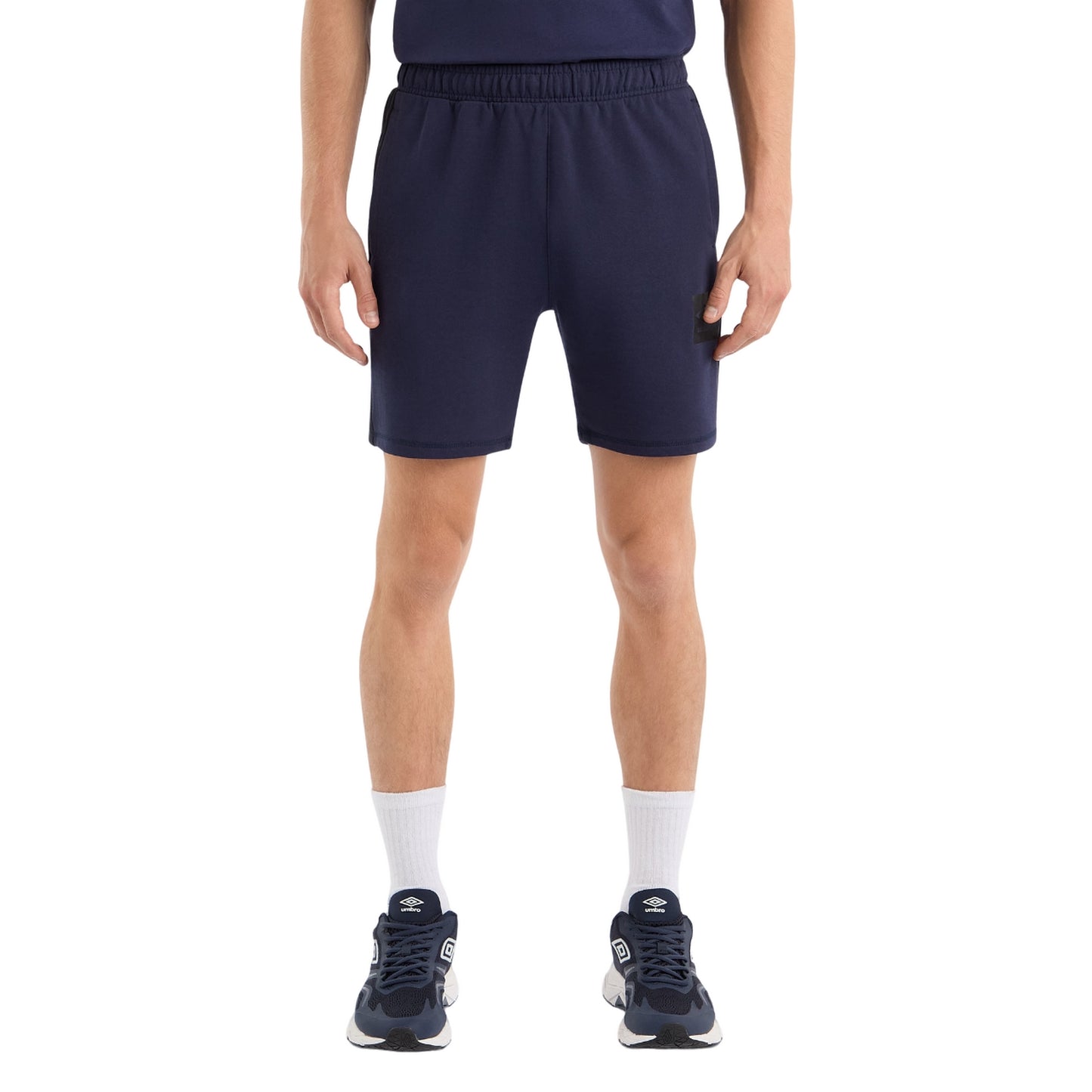 Peacoat-Black - Front - Umbro Mens Terrace Shorts