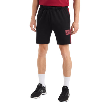 Black-Tibetan Red - Front - Umbro Mens Terrace Shorts