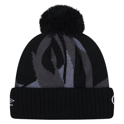 Black-Carbon-Folkstone - Back - Umbro 24-25 Graphic Bobble England Rugby Beanie