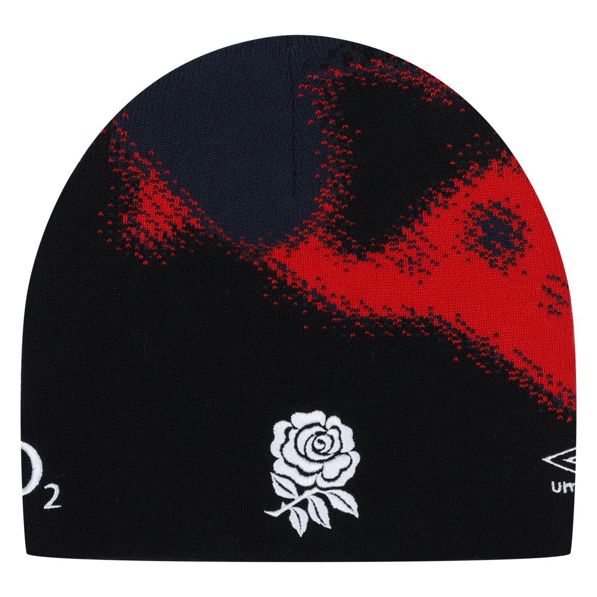 Black-Lollipop-Navy Blazer - Front - Umbro 24-25 England Rugby Warm Up Beanie