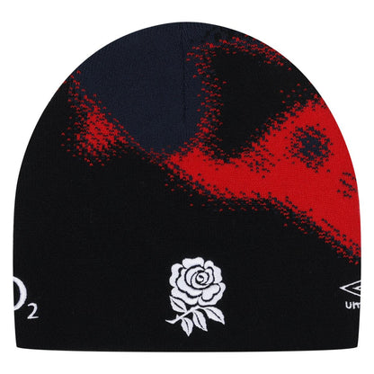Black-Lollipop-Navy Blazer - Front - Umbro 24-25 England Rugby Warm Up Beanie