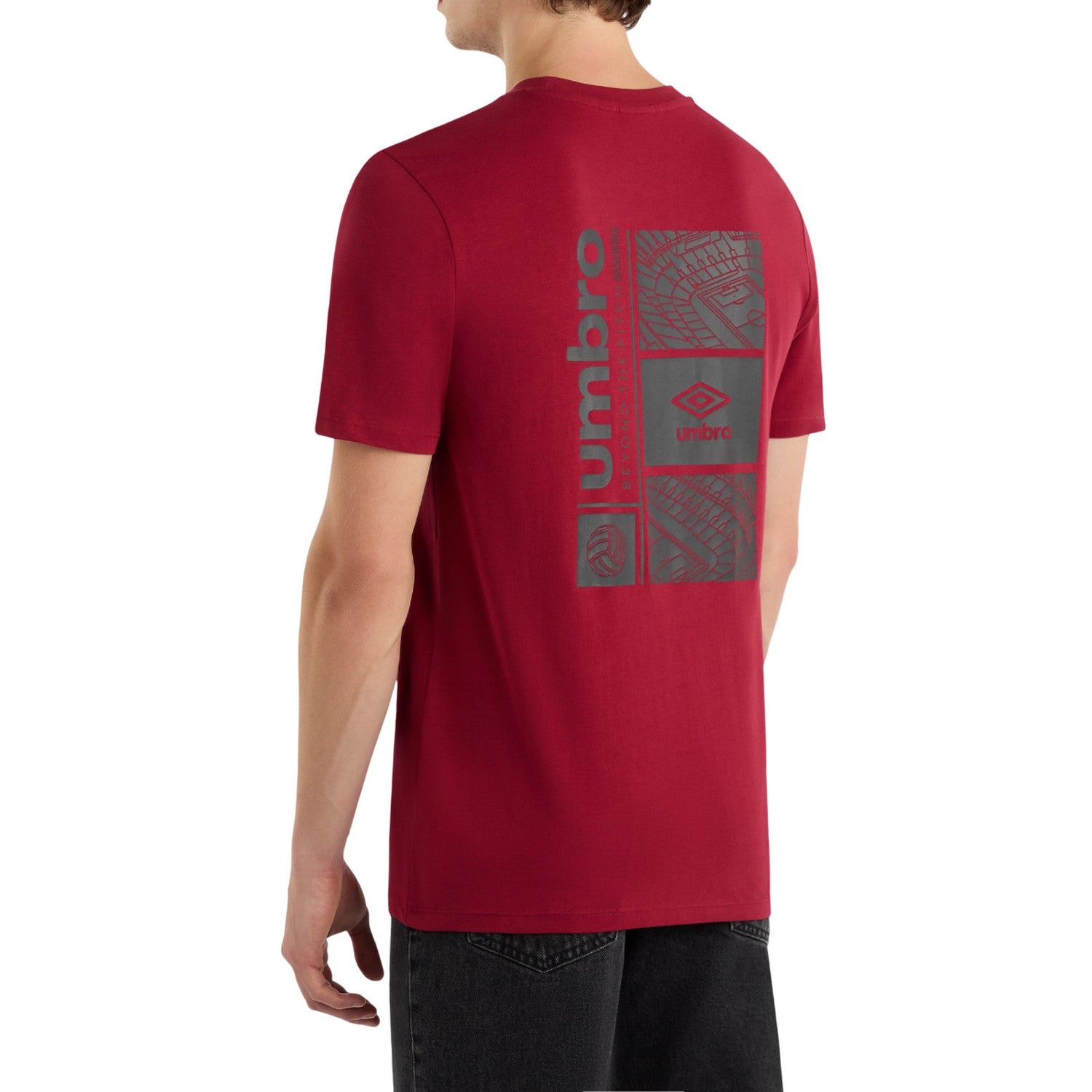 Tibetan Red - Back - Umbro Mens Stadium T-Shirt