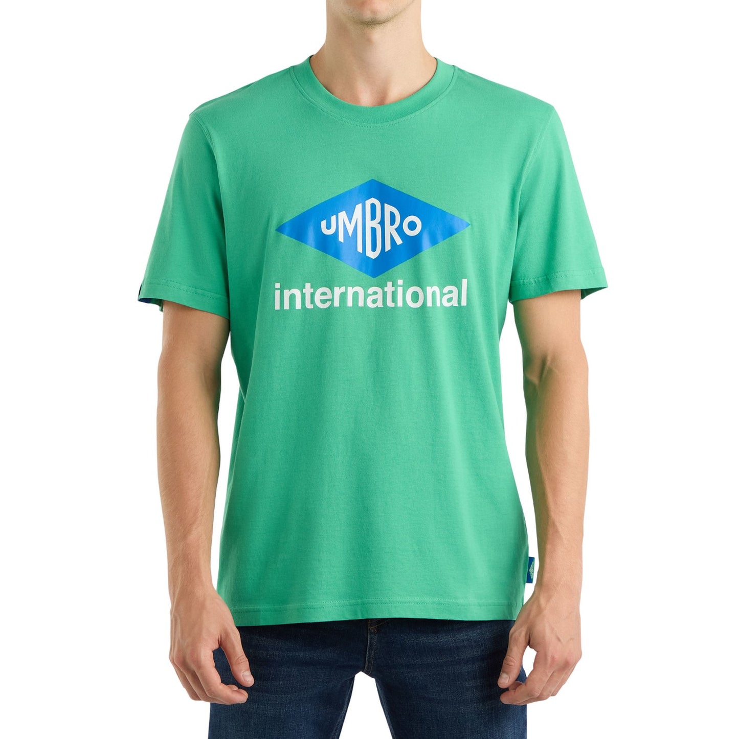 Peppermint Green - Side - Umbro Mens International Diamond T-Shirt