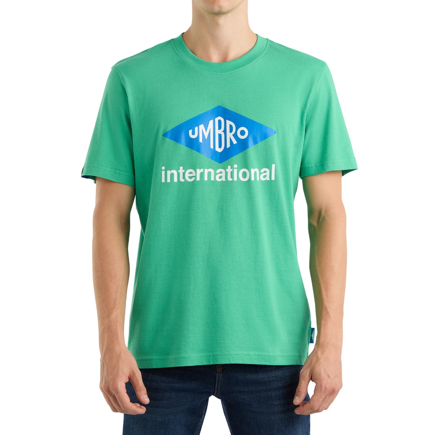 Peppermint Green - Side - Umbro Mens International Diamond T-Shirt