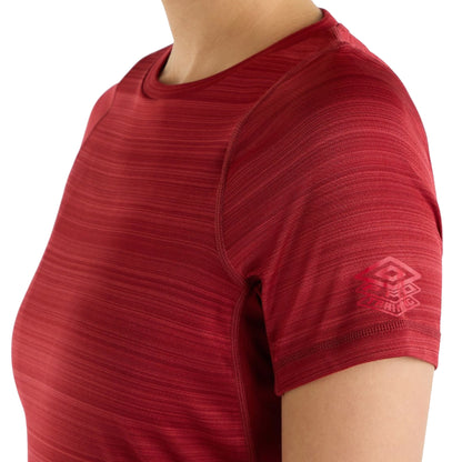 Sundried Tomato - Lifestyle - Umbro Womens-Ladies Pro Marl Polyester Training T-Shirt