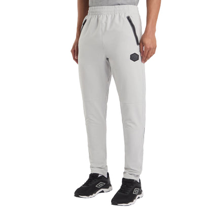 Harbour Mist-Black - Side - Umbro Mens Pro Training Elite Hybrid Trousers