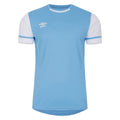 Sky Blue-Brilliant White - Front - Umbro Mens Cavelle Jersey T-Shirt