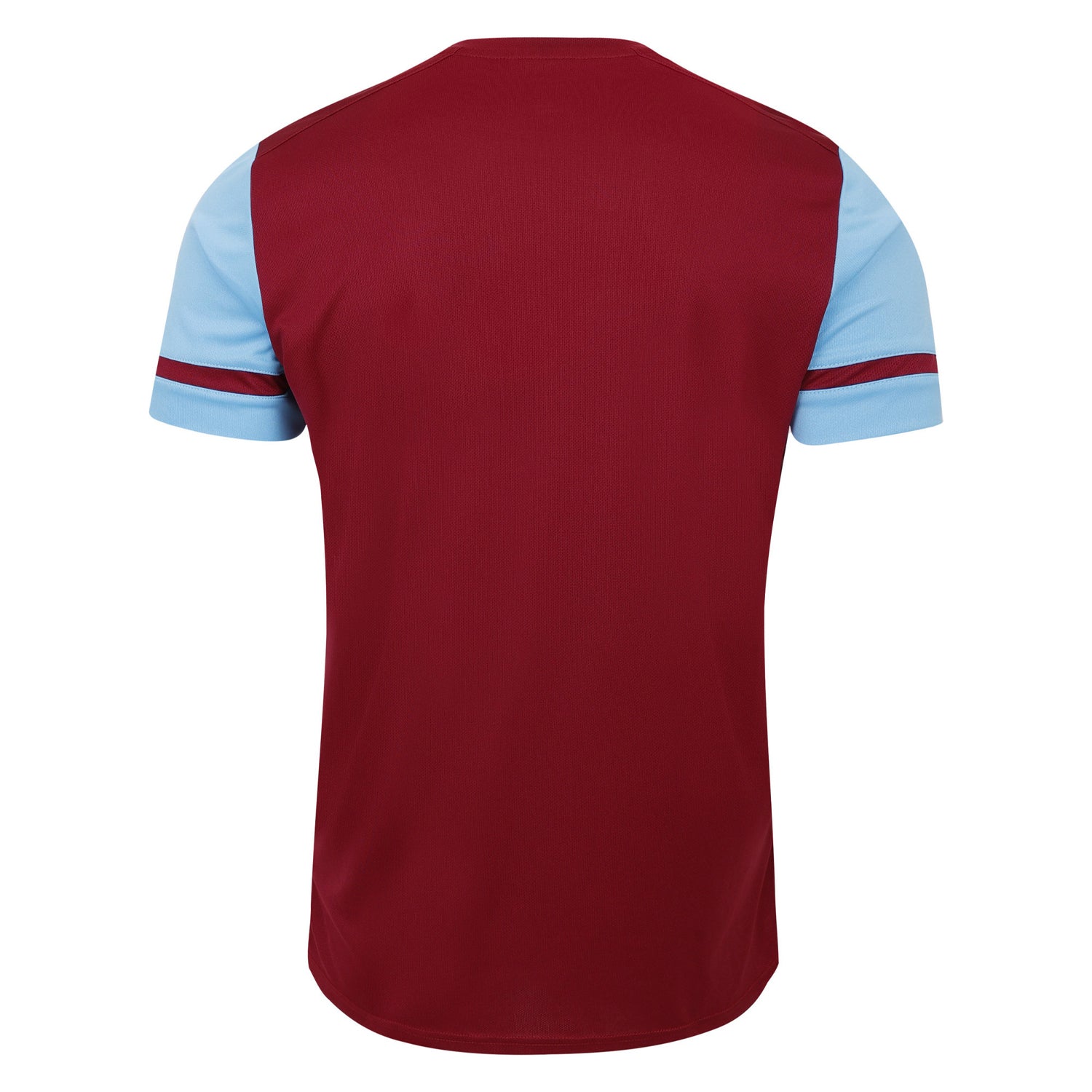 New Claret-Sky Blue - Back - Umbro Mens Cavelle Jersey T-Shirt