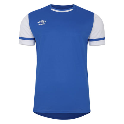 Royal Blue-Brilliant White - Front - Umbro Mens Cavelle Jersey T-Shirt