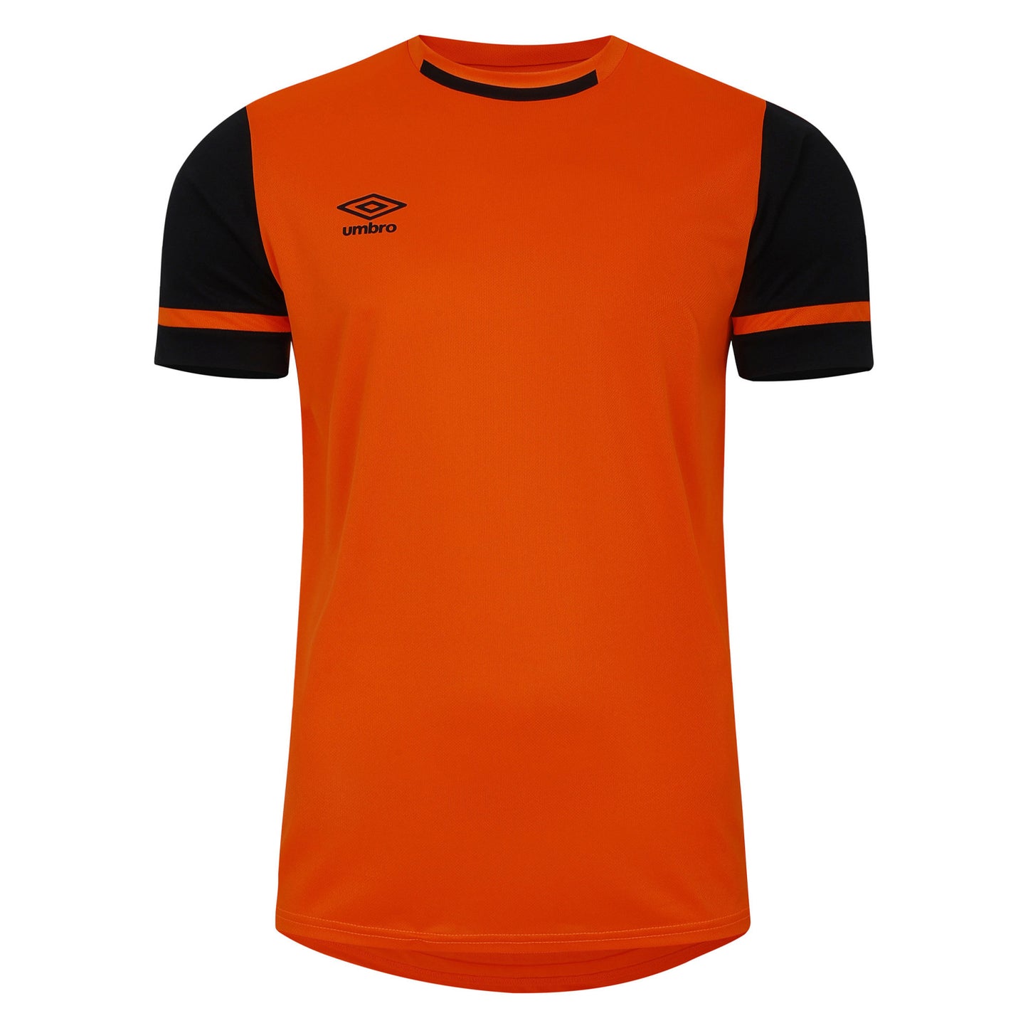 Shocking Orange-Black - Front - Umbro Mens Cavelle Jersey T-Shirt