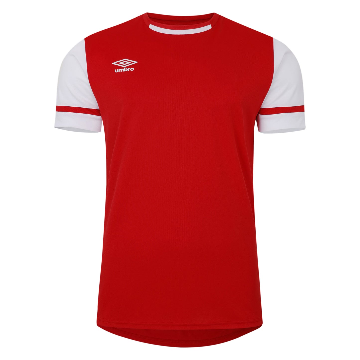 Vermillion-Brilliant White - Front - Umbro Mens Cavelle Jersey T-Shirt