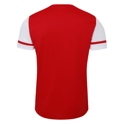 Vermillion-Brilliant White - Back - Umbro Mens Cavelle Jersey T-Shirt