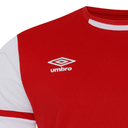 Vermillion-Brilliant White - Lifestyle - Umbro Mens Cavelle Jersey T-Shirt