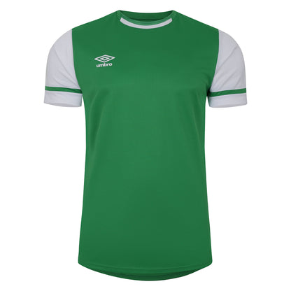 Emerald-Brilliant White - Front - Umbro Mens Cavelle Jersey T-Shirt