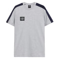 Light Grey Marl-Peacoat - Front - Umbro Mens Terrace T-Shirt