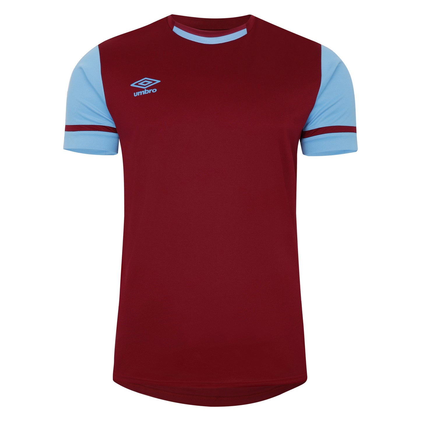 New Claret-Sky Blue - Front - Umbro Childrens-Kids Cavelle Jersey