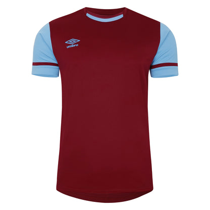 New Claret-Sky Blue - Front - Umbro Childrens-Kids Cavelle Jersey