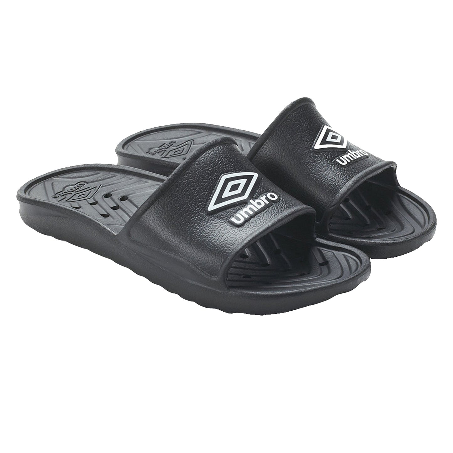 Black-White - Back - Umbro Mens Shower Sliders