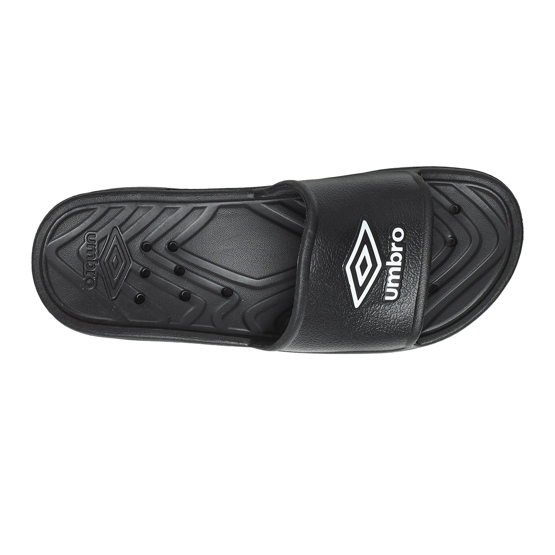 Black-White - Lifestyle - Umbro Mens Shower Sliders