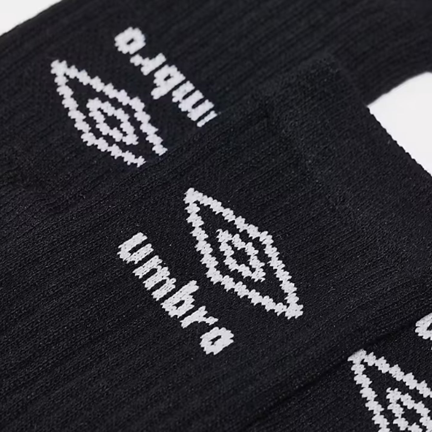Black-White - Side - Umbro Mens Crew Socks (Pack of 3)