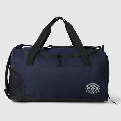 Dark Navy-Silver-Black - Front - Umbro Pro Training Elite Duffle Bag