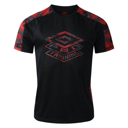 Black-Red Dahlia - Front - Umbro Mens Pro Training Active Jersey