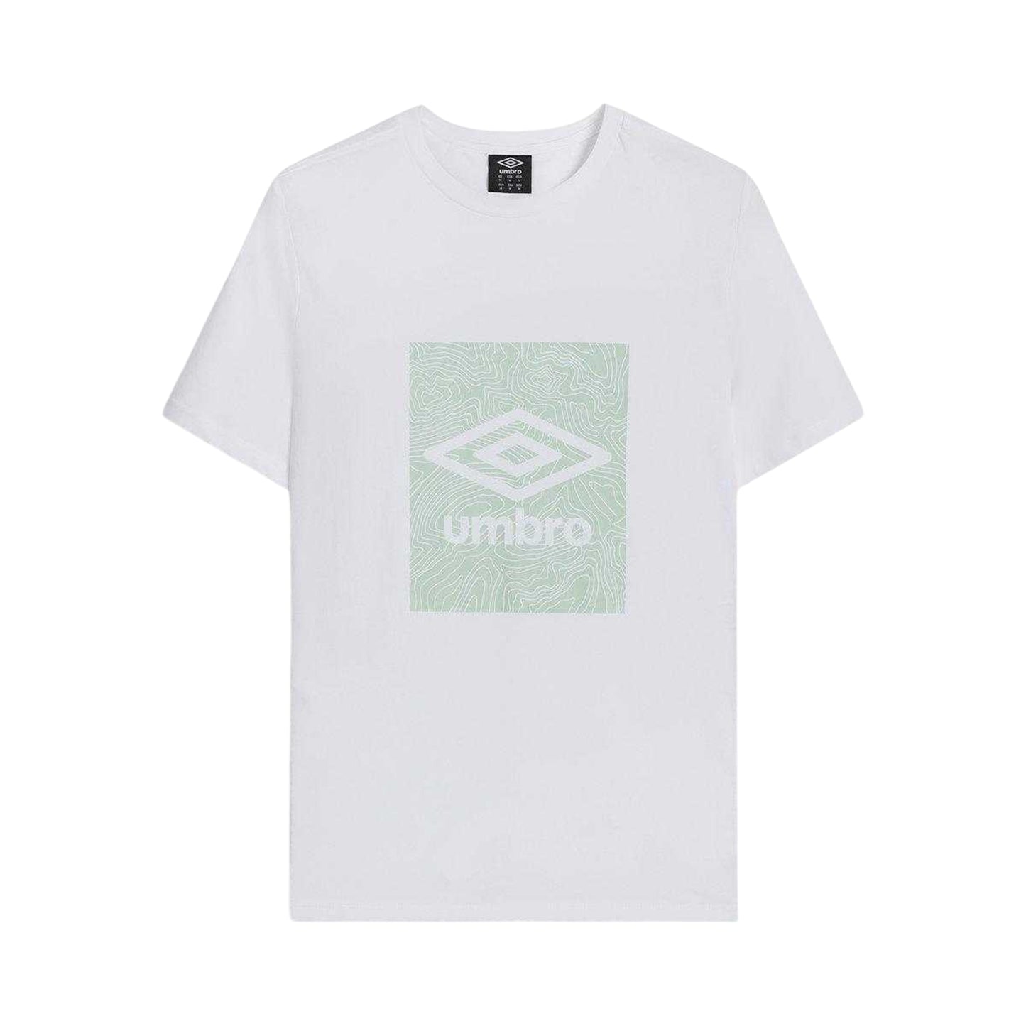 Brilliant White - Front - Umbro Mens Geo Wave T-Shirt