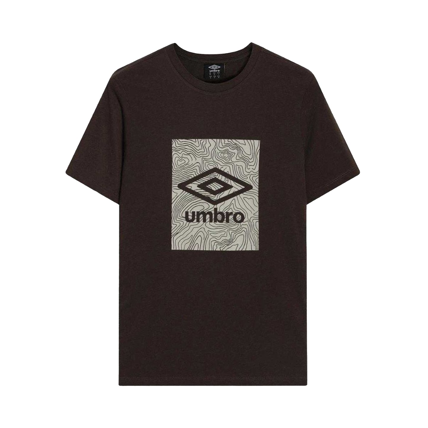 Chocolate Brown - Front - Umbro Mens Geo Wave T-Shirt
