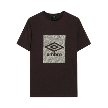 Chocolate Brown - Front - Umbro Mens Geo Wave T-Shirt