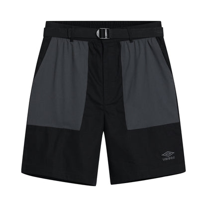 Black-Iron Gate - Front - Umbro Mens Belted Shorts