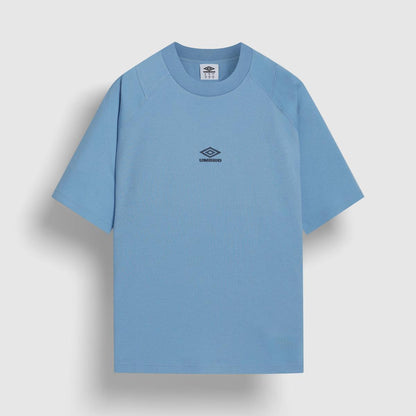 Vista Blue - Front - Umbro Mens Washed Crew Neck Boxy T-Shirt