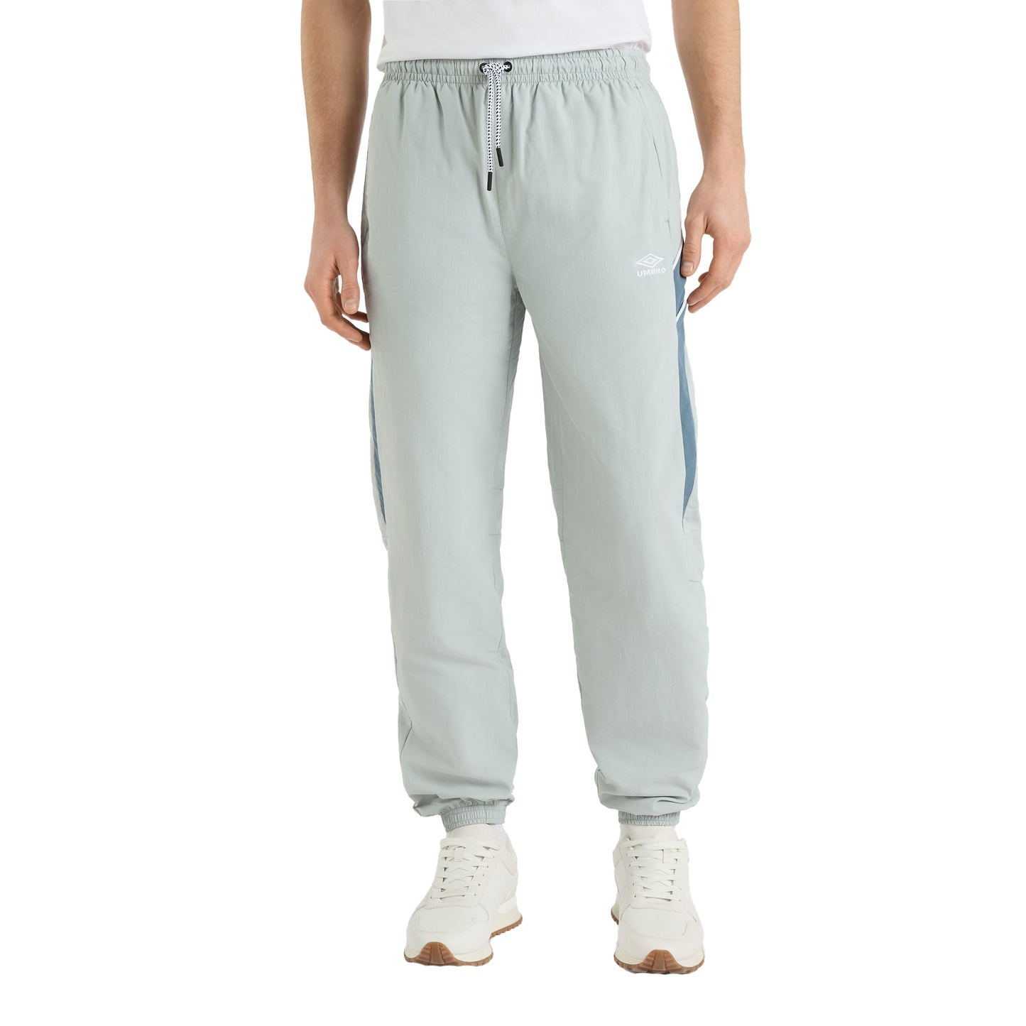Pearl Blue-Blue Mirage-Brilliant White - Side - Umbro Mens Relaxed Fit Tracksuit Bottoms