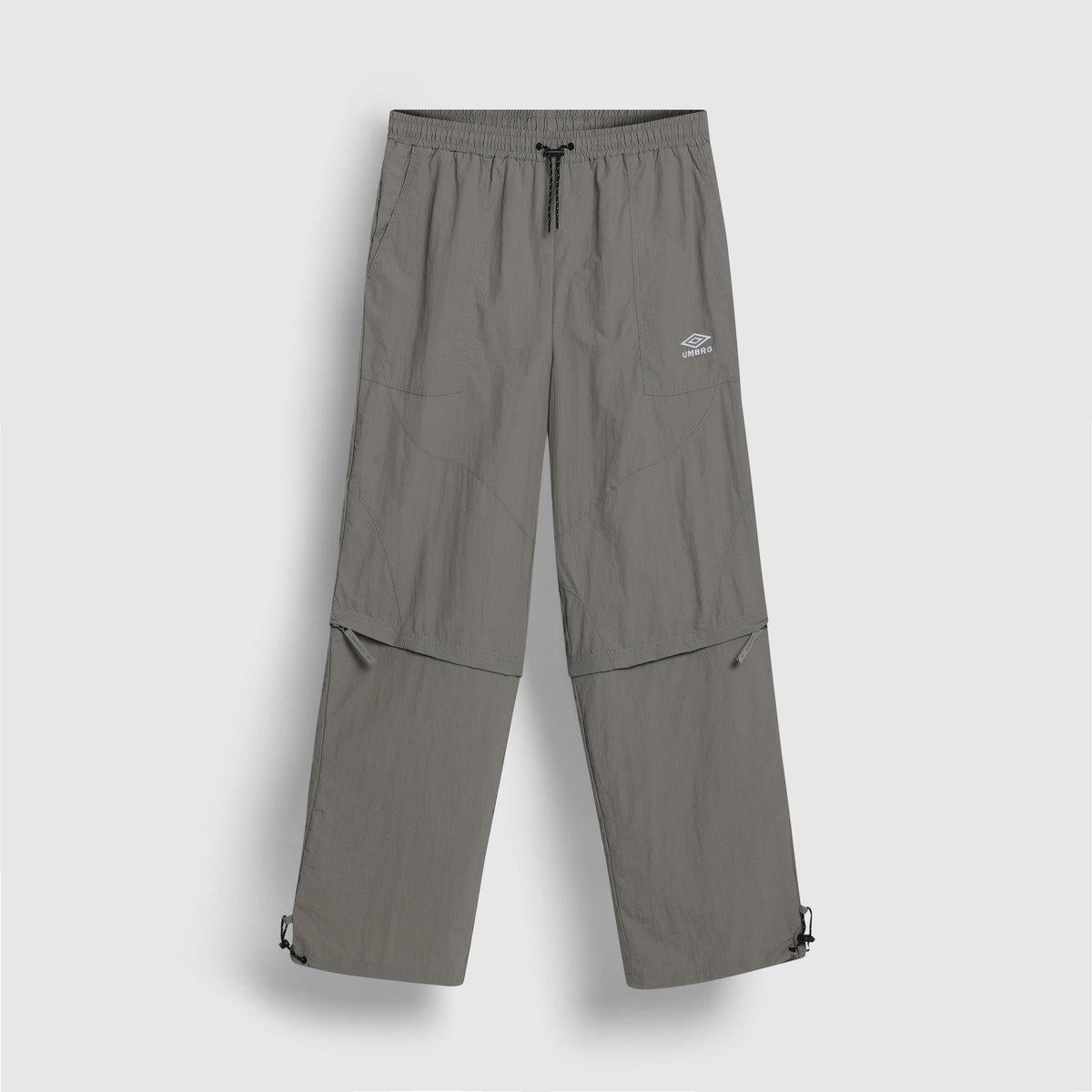 Ultimate Grey - Front - Umbro Mens Zip-Off Loose Fit Tracksuit Bottoms