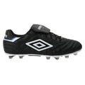 Black-White-Royal Blue - Side - Umbro Mens Speciali Eternal Team HG Leather Football Boots