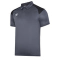 Carbon-Black - Front - Umbro Childrens-Kids Polyester Polo Shirt